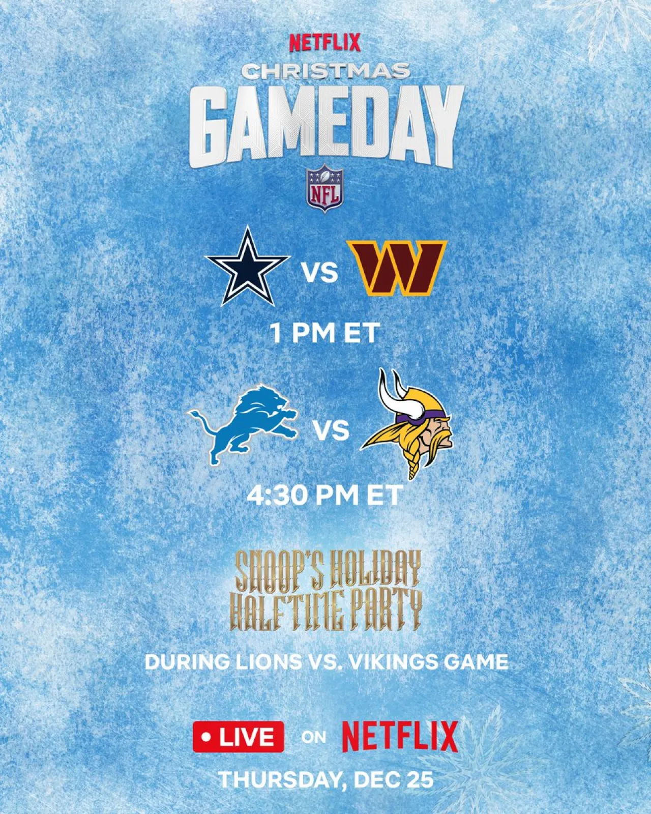 Netflix to Livestream NFL Christmas Day Games for First Time