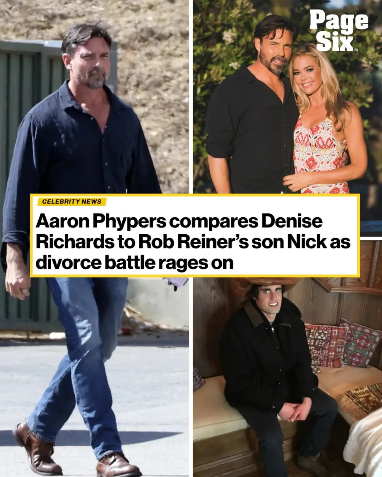 Denise Richards' Estranged Husband Aaron Phypers Compares Her to Nick Reiner in TMZ Interview
