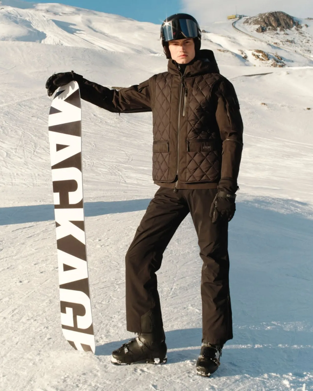 Moritz Hau Showcases MACKAGE's CALLAHAN Jacket: Alpine Performance Meets Modern Design