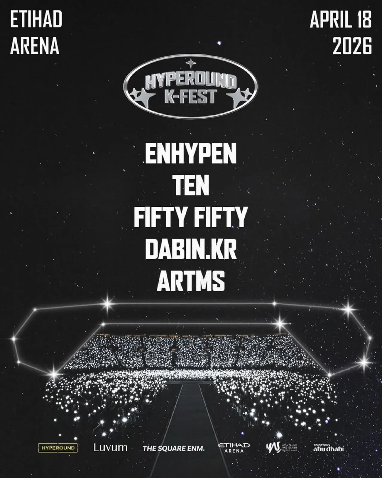 ENHYPEN Set to Perform at Hyperound K-Fest 2026 in Abu Dhabi
