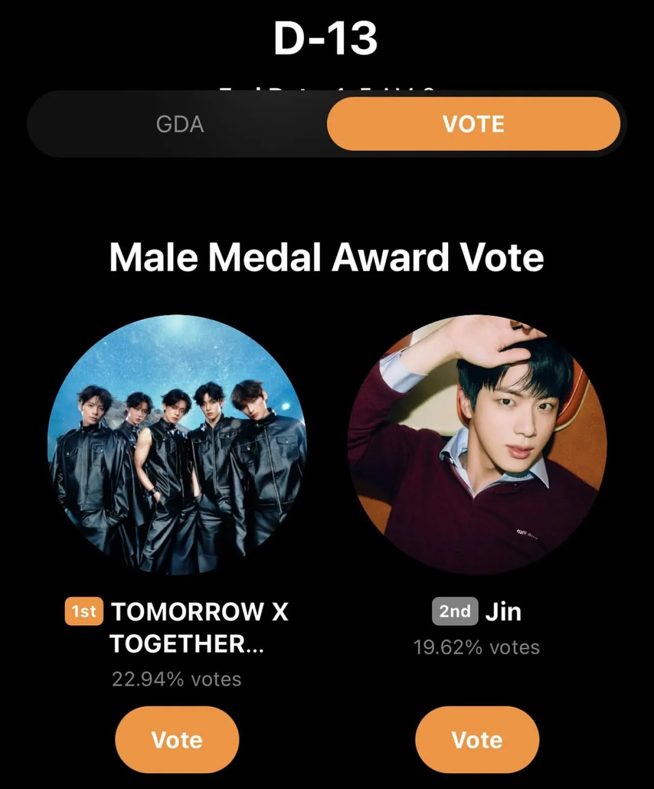 BTS's Jin Nominated for Popularity Award at Golden Disc Awards 2025