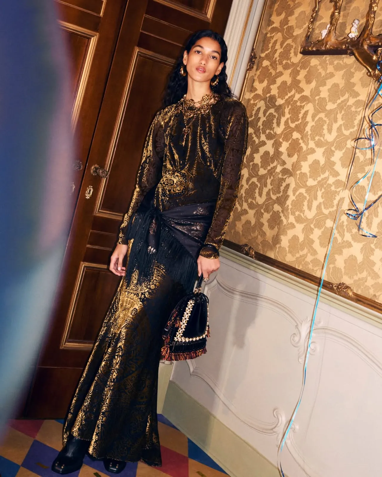 Etro Holiday 2025 Collection Unveils a Glimmering Sheer and Gold Fantasy