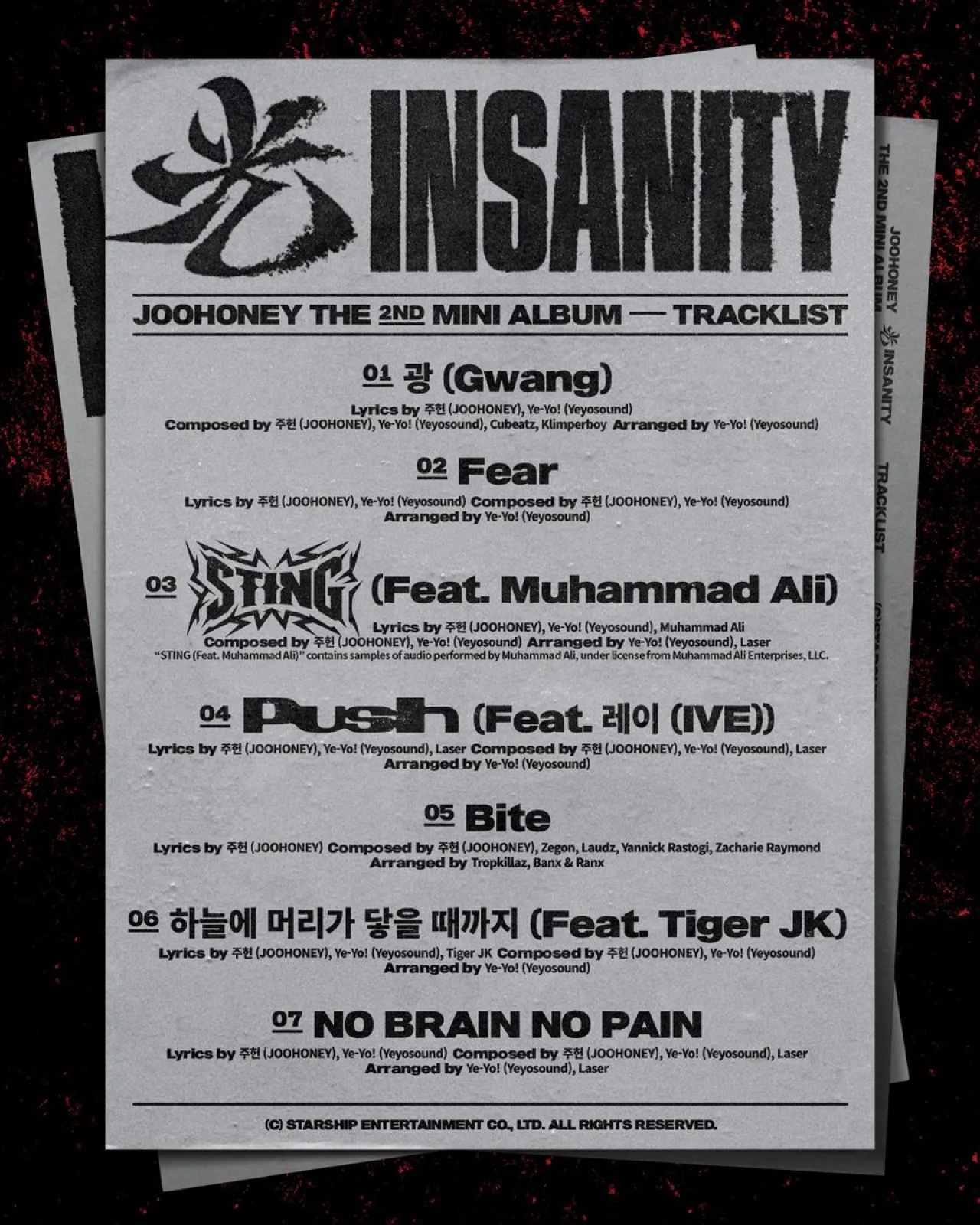 JOOHONEY Unveils Tracklist for Solo Album 'Insanity' Featuring IVE and Tiger JK