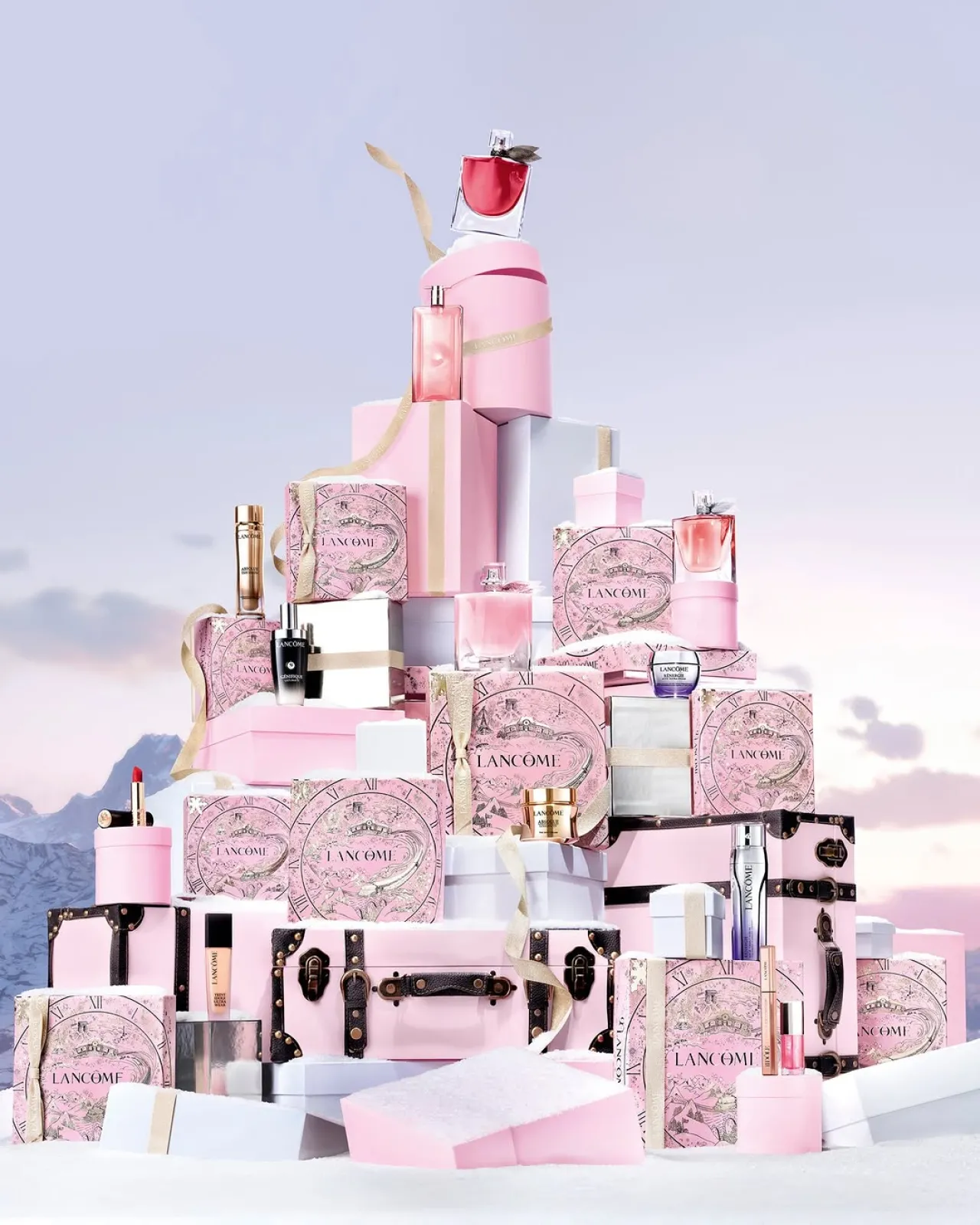 Lancôme Celebrates the Season with Festive 'Pink Express' Holiday Campaign