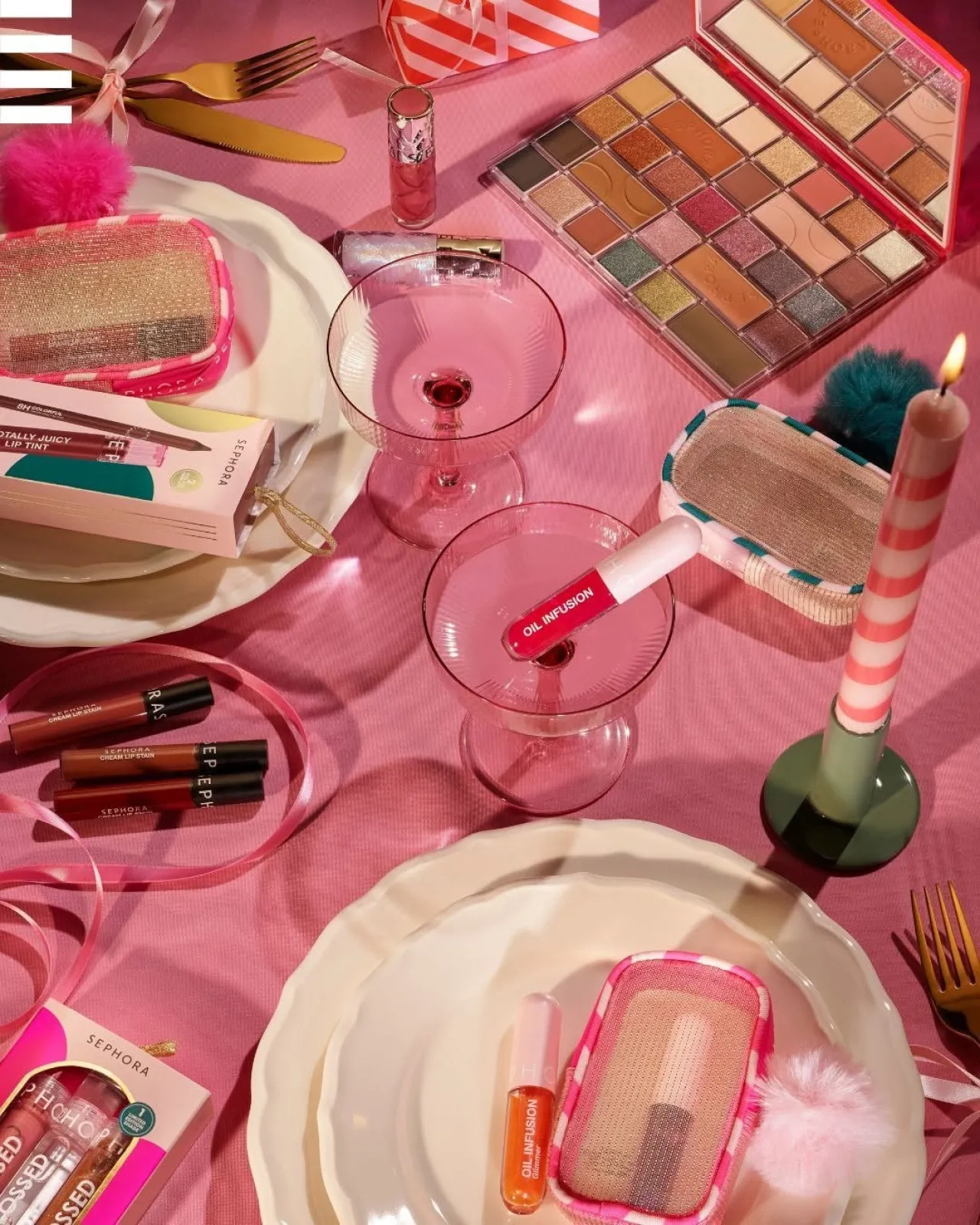 Sephora Türkiye Showcases Stunning New Year's Eve Makeup and Table Setting