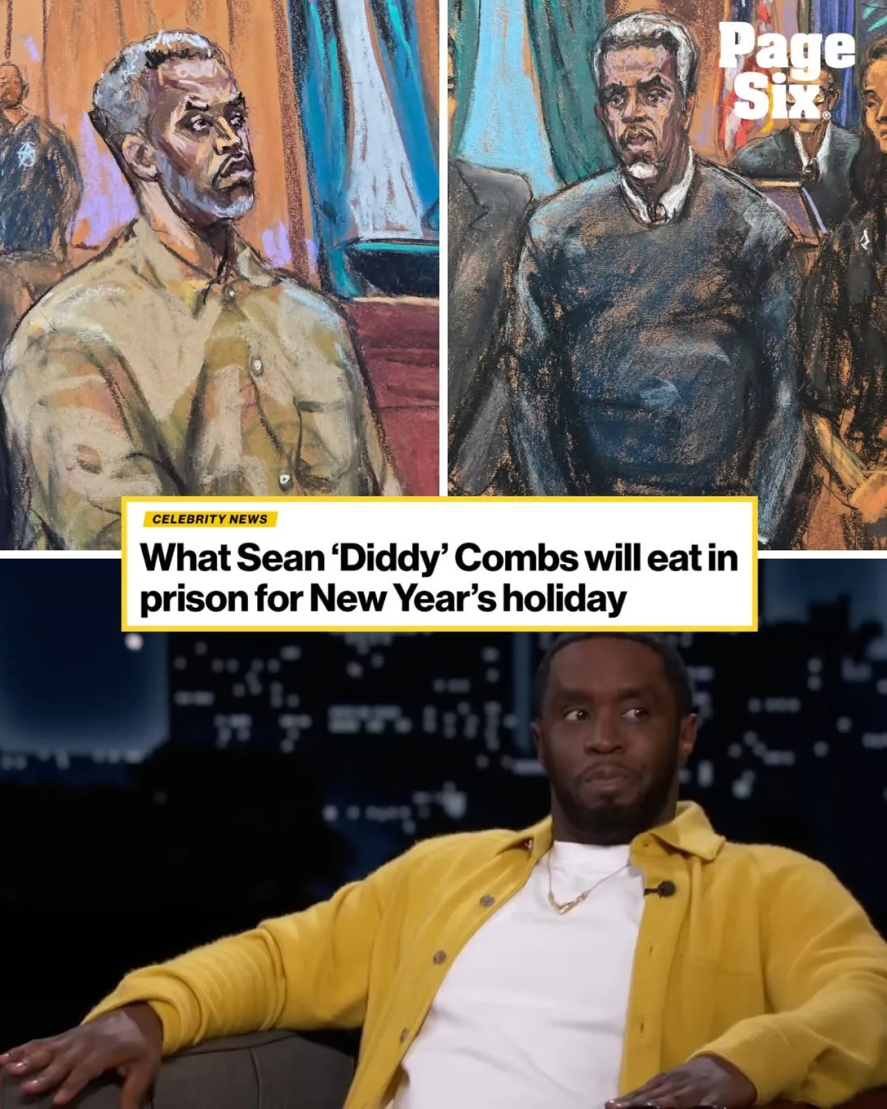 Sean 'Diddy' Combs to Spend New Year's Eve in Federal Prison with High-Protein Meal